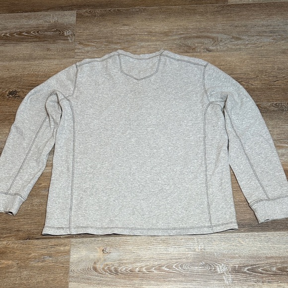 Eddie Bauer Light Gray Henley Shirt - Picture 6 of 7